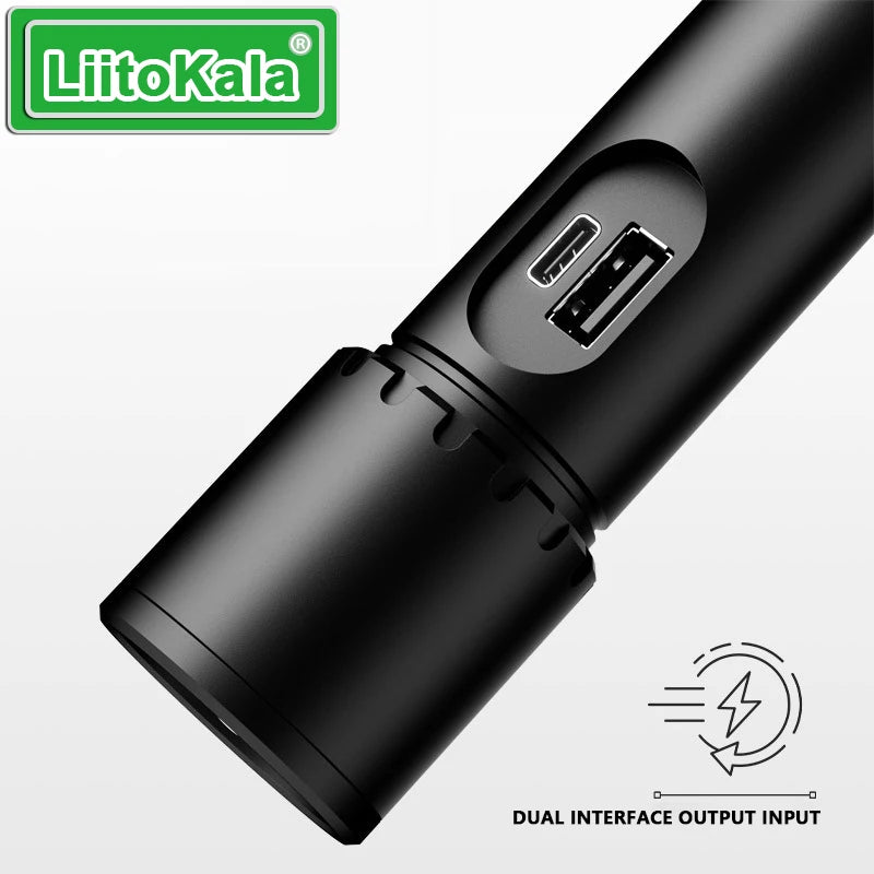LiitoKala Ultra Bright Core LF-X725 Flashlight 21700 3500mAh Battery Illumination 1500LM 20W 500m Range