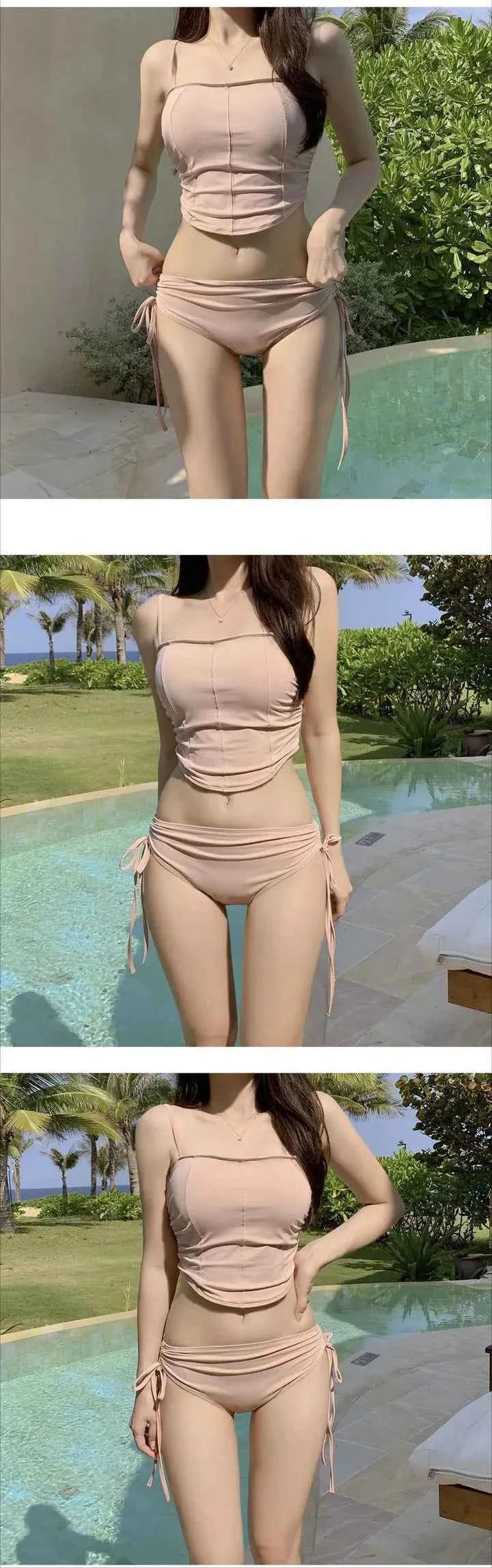 Sexy Bal Bikini Trendy Strap Design Multicolor Women's Swimsuit for Vaion Casual Wear Nylon Material One-Piece Suit