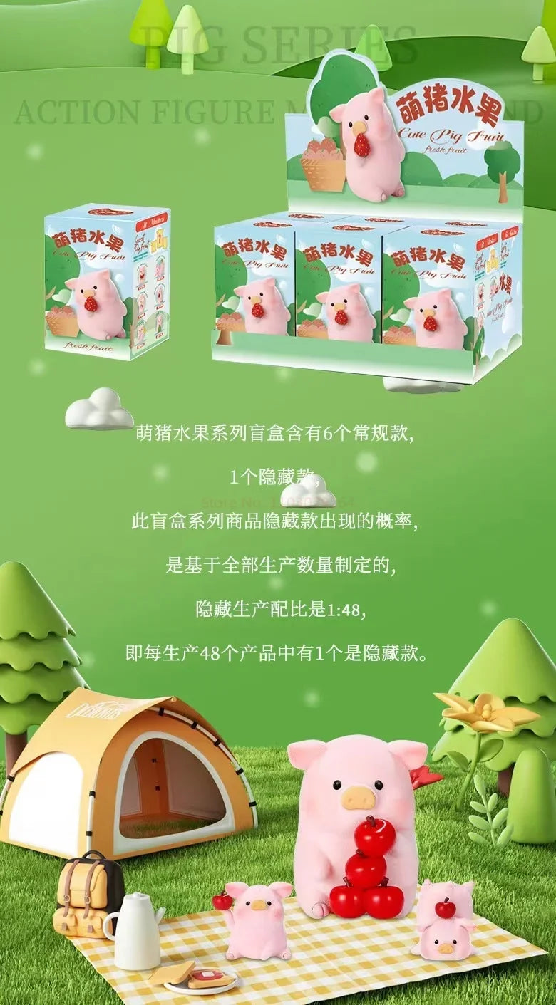 Genuine Cute Pig Fruit Series Trendy Toys, Toys, Birthday Gifts, Creative Cartoon Piggy Handmade Blind Box