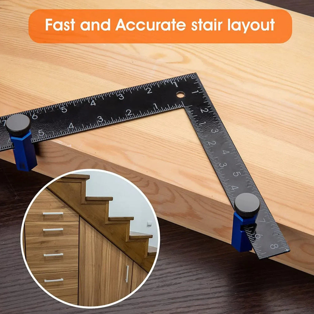 Aluminium Alloy Stair Gauge Stair Gauge Aluminum Alloy Hex Flat Gauge with Thumb Screw for Framing  and Rafter Framing Jig
