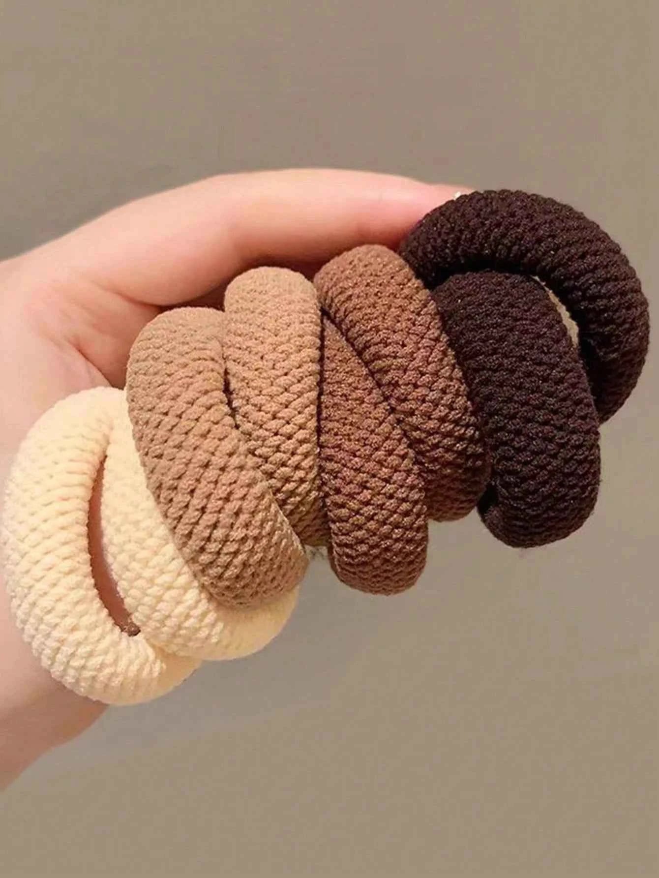 2026 5/10 Mix Color High Elasticity Thickened Versatile Simple Scrunchies, Hair-Friendly (Random Color) Hair Ties Hair Rope