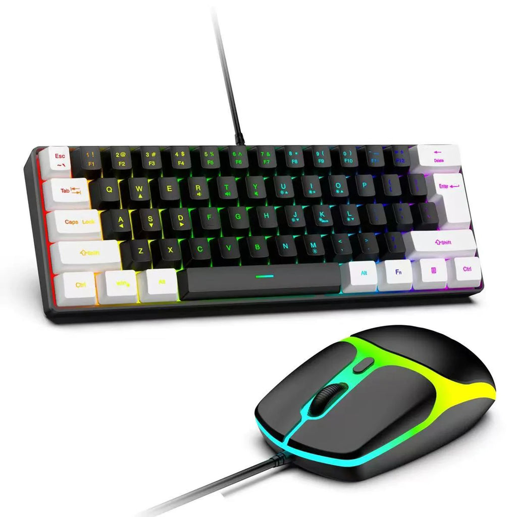 2026 new Mini 60% Compact Wired Keyboard 61 Keys RGB Backlight Membrane Keyboard For Windows PC Office laptop Computer