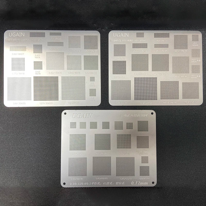 1/3Pcs High quality Universal BGA Reballing Stencil square hole Direct heating BGA Template for Mobile phone laptop CPU IC Chip