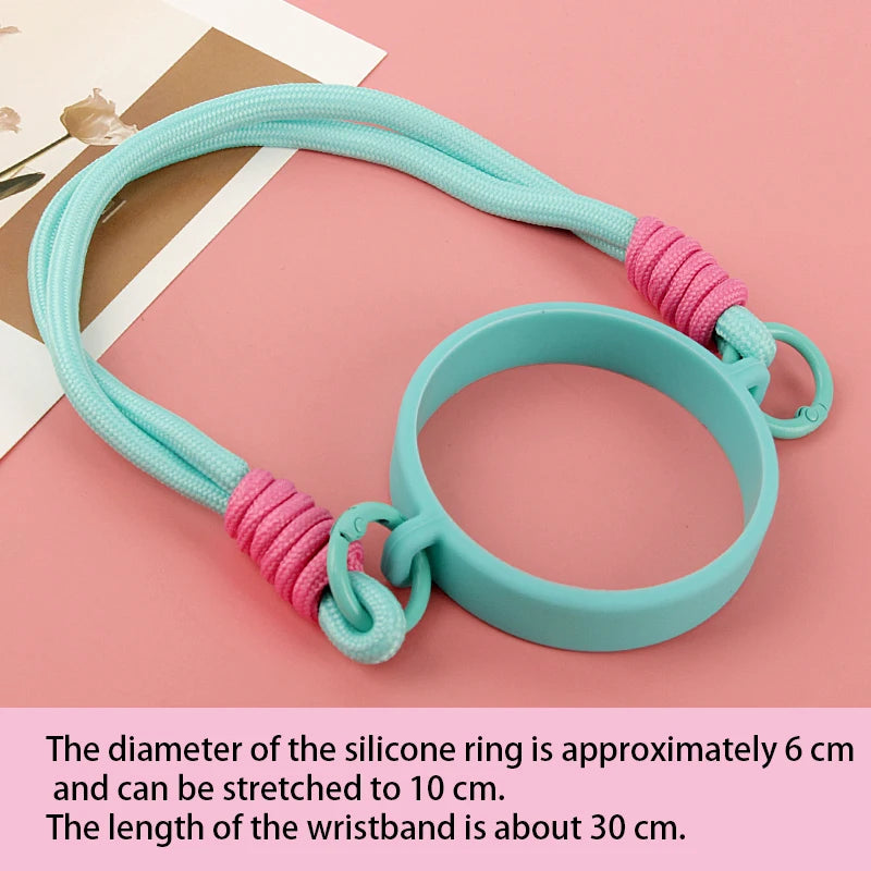 Water Bottle Handle Strap Silicone Water Bottle Sling Carrier Holder Strap Universal Fits Most 8-40oz Bottles Cup Accessories