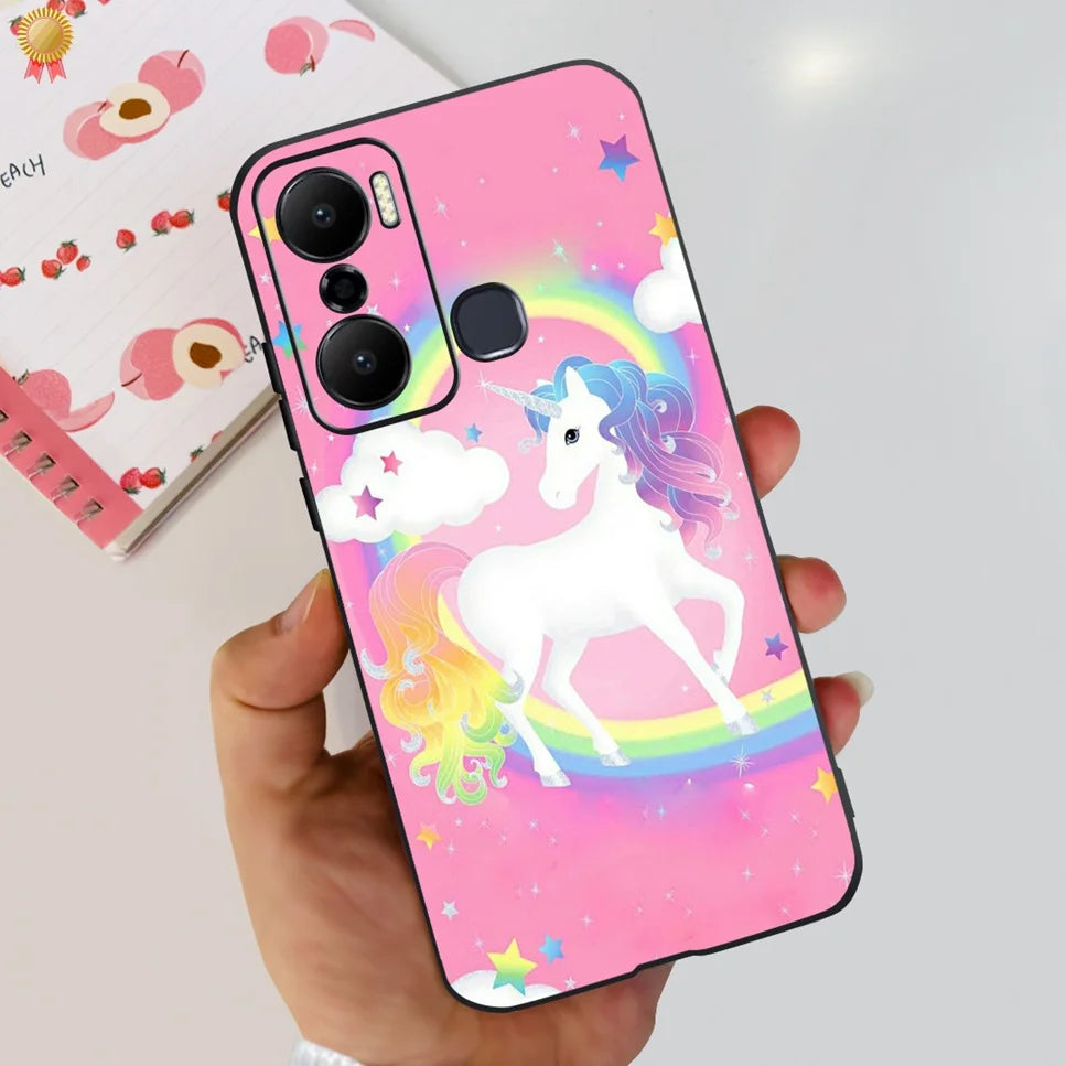 For Infinix Hot 20 Play 20i 4G Case Cute Astronaut Clear TPU Silicone Bumper Cover For Infinix Hot 20 Play 20i Phone Case Funda