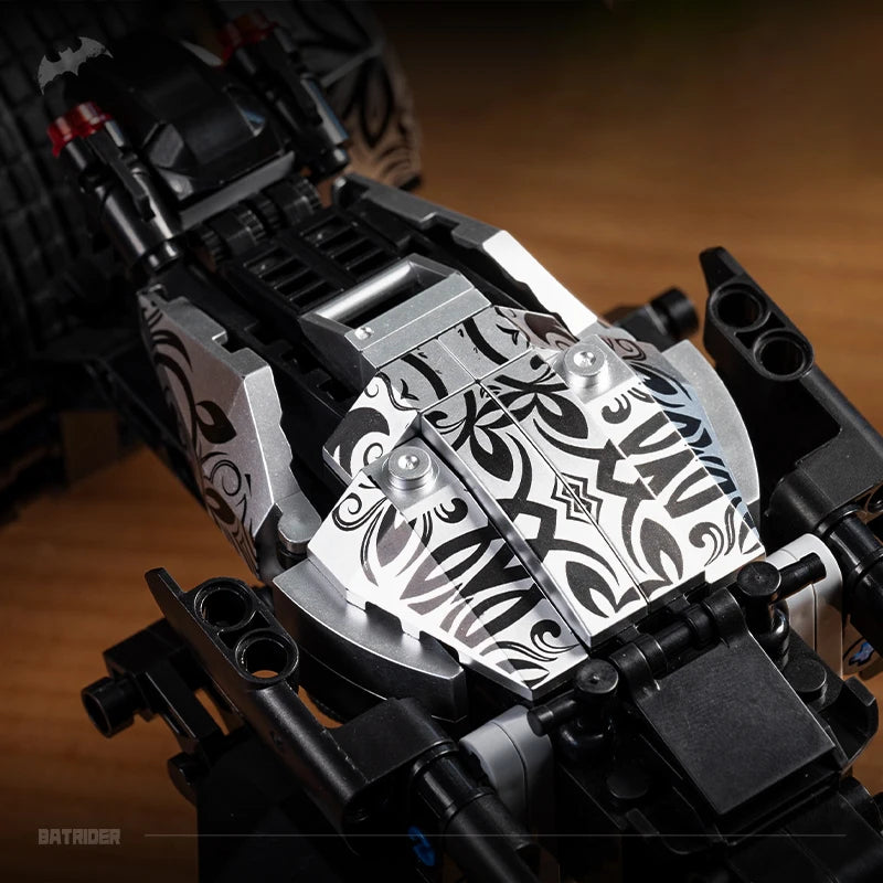 Bat Motorcycle MOC Building Blocks Superheroes Dark Knight Vehicle Birthday Gifts Cool Ornaments Creative Bricks Assembly Toys