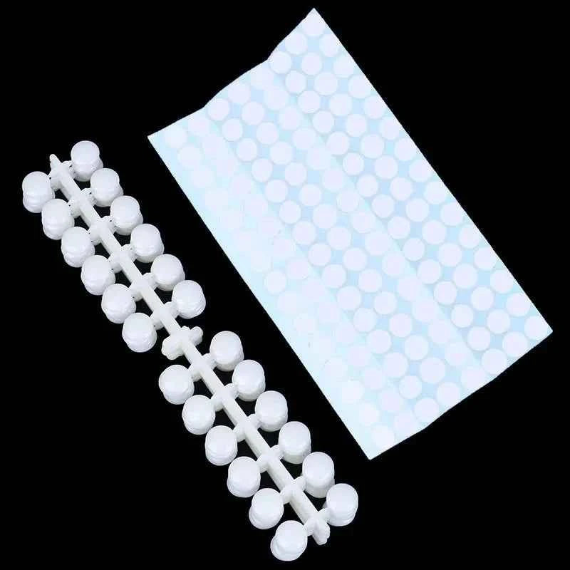 240 Pcs Round False Nail Display Tips Fake Nail Color Chart Nail Swatch Sticks with Adhesive Sticker