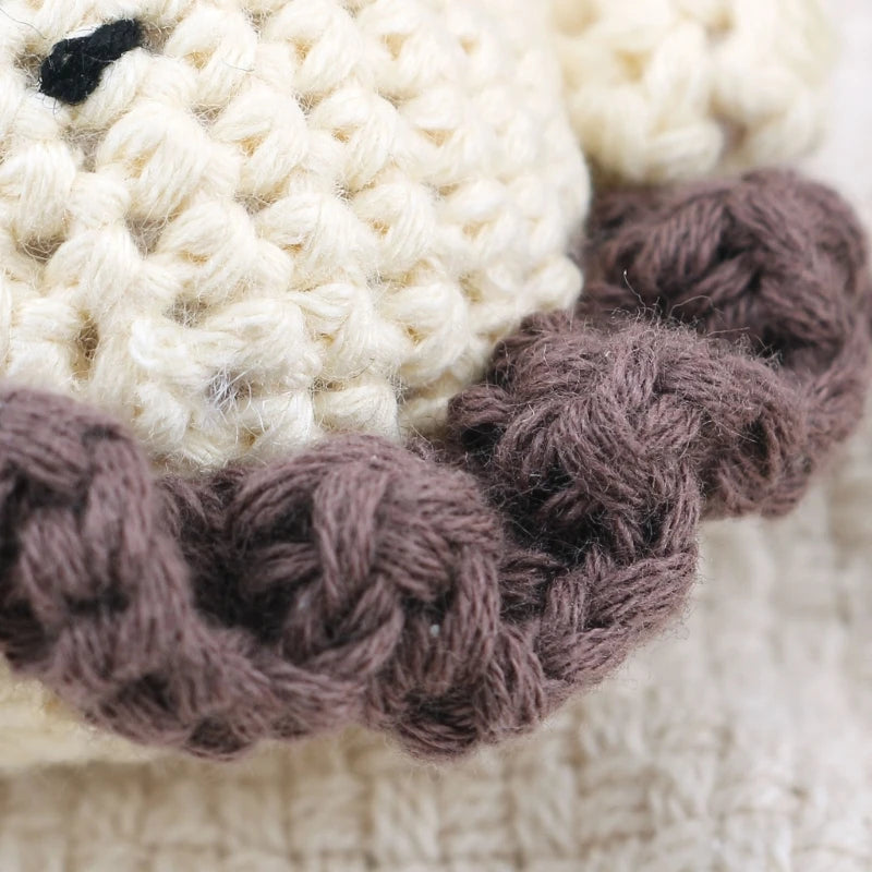 Crochet Animal Baby Pacifier Clip Accessories Handmade Knitted Bunny Teether Beads Newborn Nipple Clip Dummy Soother Holder Toy
