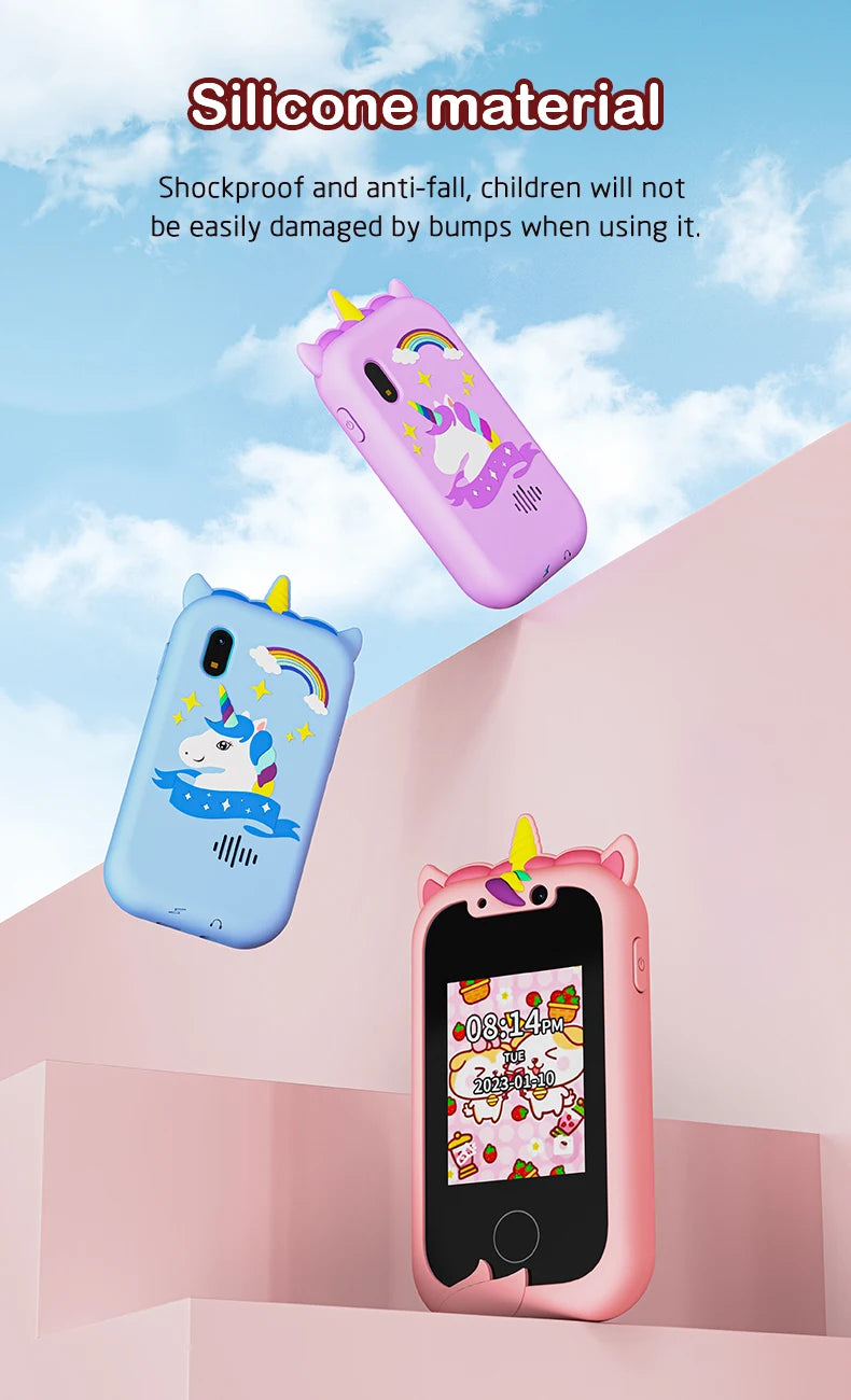 Kids Smart Phone Camera Toys Touchscreen Learning Toy for 3-12 Year Old Boys Girls Phone MP3 Player Christmas Birthday Gifts