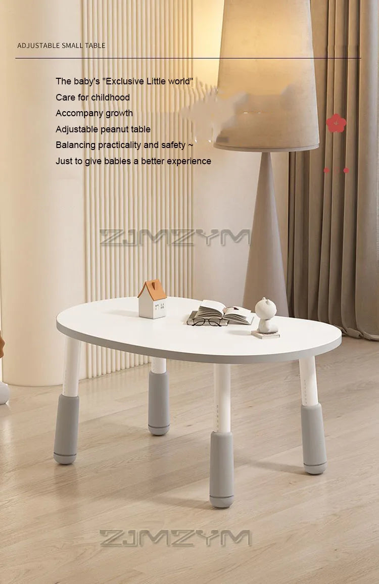 37-46cm Adjustable Baby Learning Table Anti-slip Stable Early Education Table With Round Edge Care For Baby's Safety Health Grow