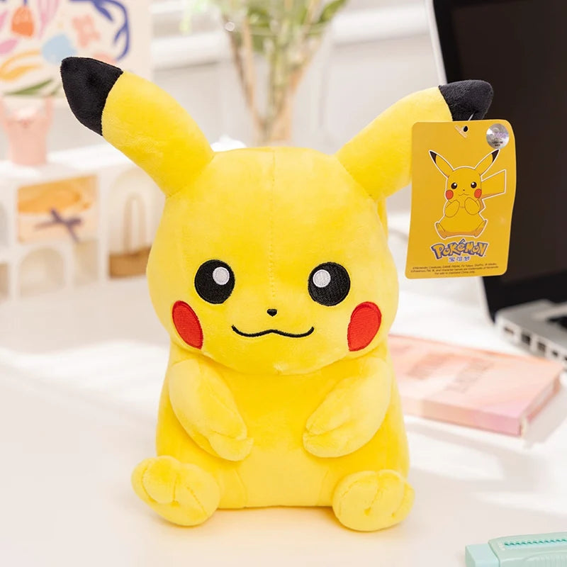 Genuine Pokemon Pikachu Stuffed Doll Cute Cartoon Anime Series Gengar  Eevee Stuffed Doll Kawaii Toys Hobbies Kids Birthday Gift