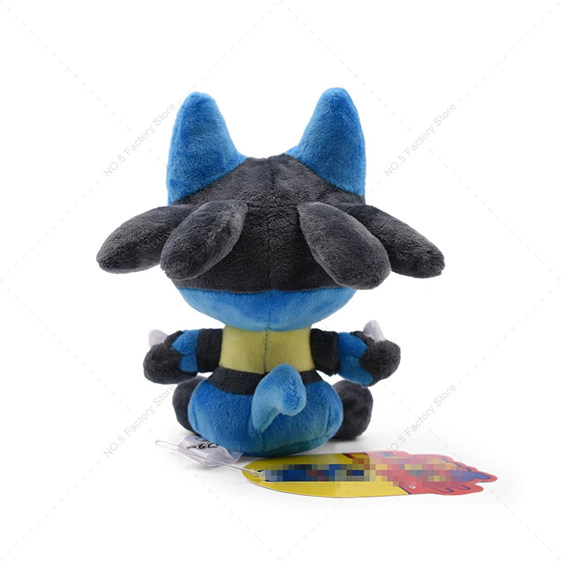 16-31cm Pokemon Standing Lucario Shiny Plush Doll Cute Mega Riolu Animal Stuffed Quality Peluche Toy Children Halloween Gifts