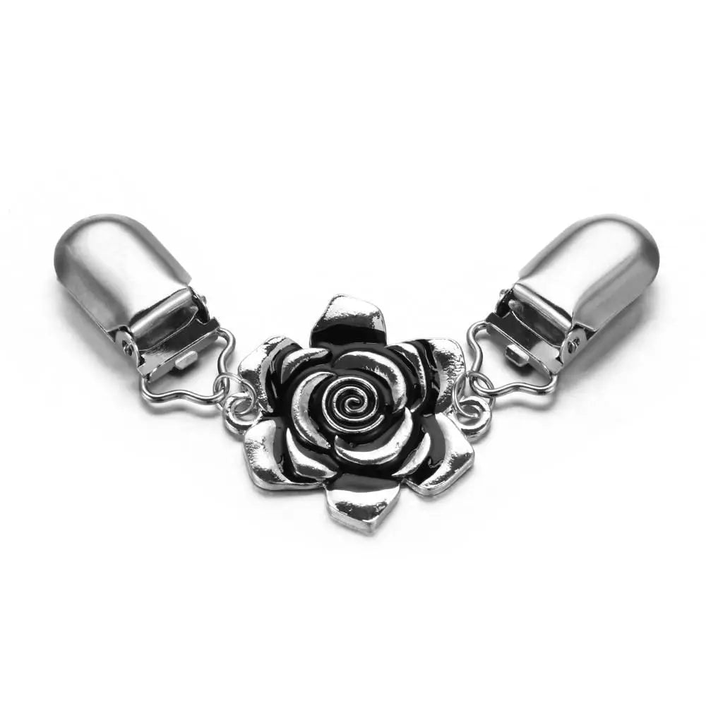 Rhinestone Clothing Metal Holder Sweater Shawl Clips Duck-mouth Plated Clasps Cardigan Collar Clip Butterfly Bow Brooches