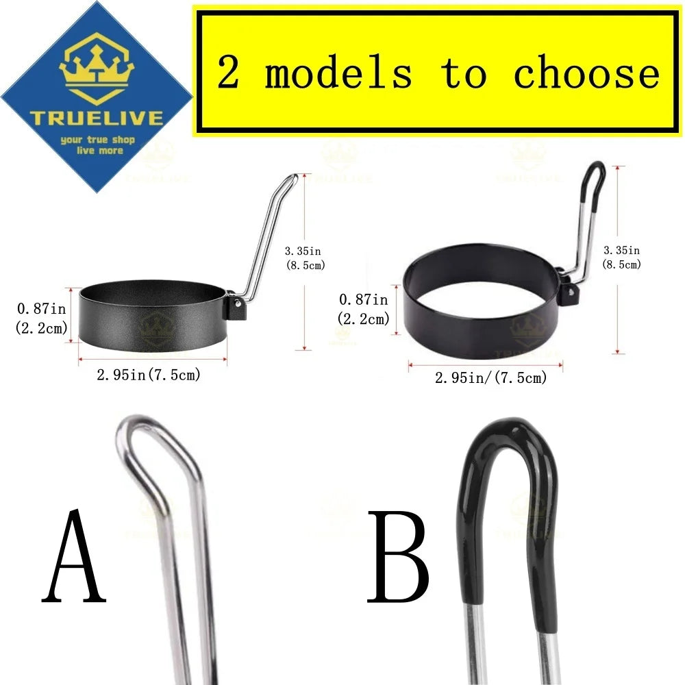 5/3/1PCS Stainless Steel Egg Cooking Rings Thickened Pancake Mold For Frying Eggs Non-Stick Frying Egg Maker Molds Kitchen Tools