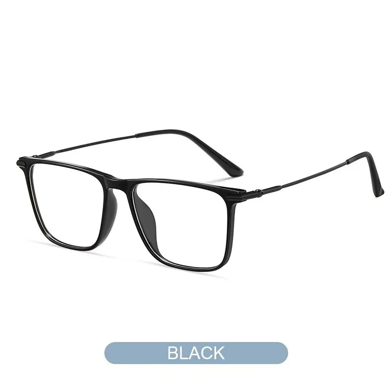 VICKY Classic Titanium Men's Square Frame Simple Design Blue Light Reading Glasses Customizable Prescription Photochromic 007
