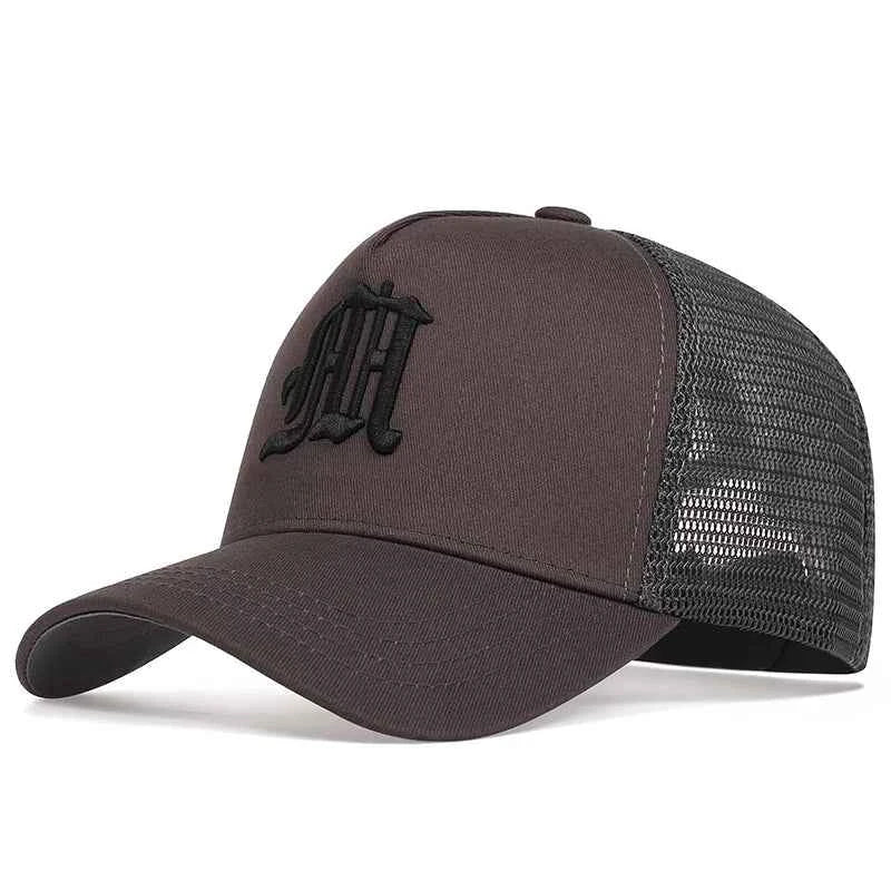 Unisex Gothic Letter Embroidery Baseball Net Caps Spring and Summer Outdoor Adjustable Casual Hats Sunscreen Hat
