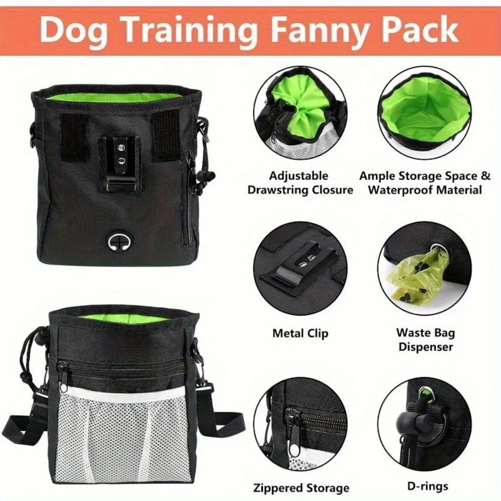 Dog Training Treat Pouch Set – Clicker, Whistle & Bags