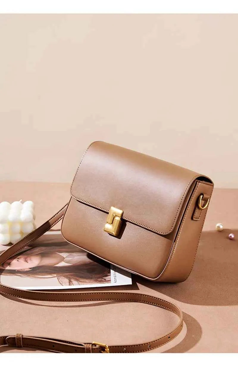 100% Genuine Leather Women's Shoulder Bag High Quality Luxury Designer Crossbody Bags Fashion Cowhide Female Handbags