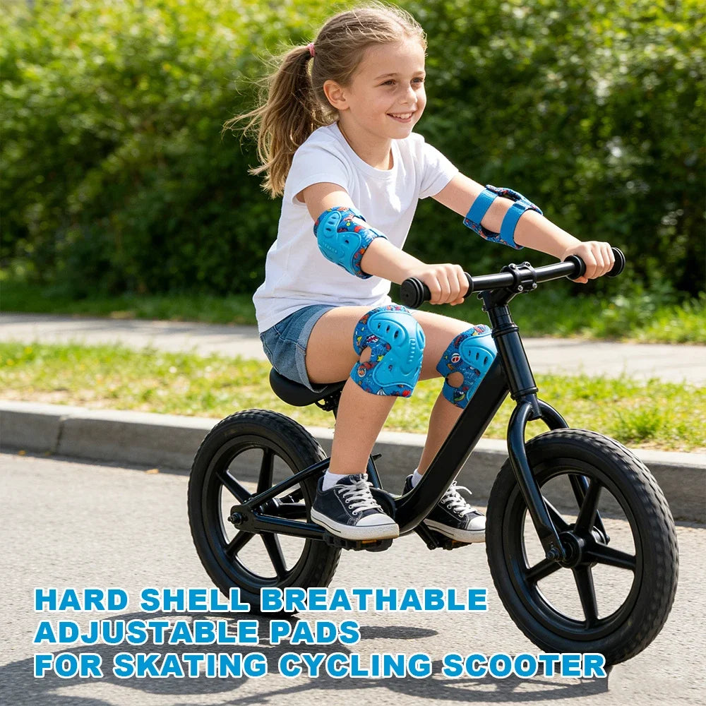 Kids 3-12 Years Knee Pad Elbow Pads Guards Protective Gear Set for Roller Skates Cycling Skateboard Inline Skatings Scooter