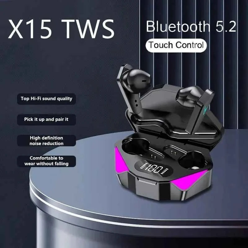 TWS Wireless In-ear Light Headphones 65ms Low Latency Earbuds Fone Headset Earphones Bluetooth 5.4 For Gaming With Mic