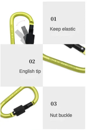 1pcs D Shape Hook Escape Supplies Carabiner Fast Hanging Nut Buckle Rock Outdoor Survival Gear Camp Mountaineering Ring Hook