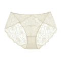 SUJIIN Sexy Lace Panties for Women Black Underwear Female French Mid Waist Breathable Antibacterial Brief Women's Intimates N204