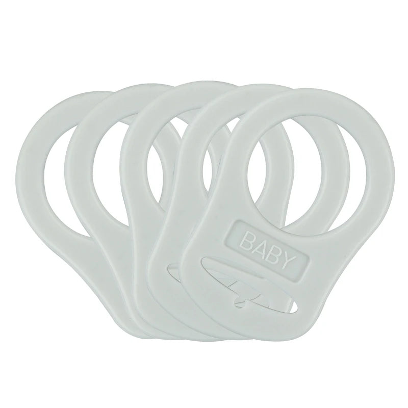 5Pcs Multi Colors Silicone Baby Dummy Pacifier Holder Clip Adapter for MAM Rings New