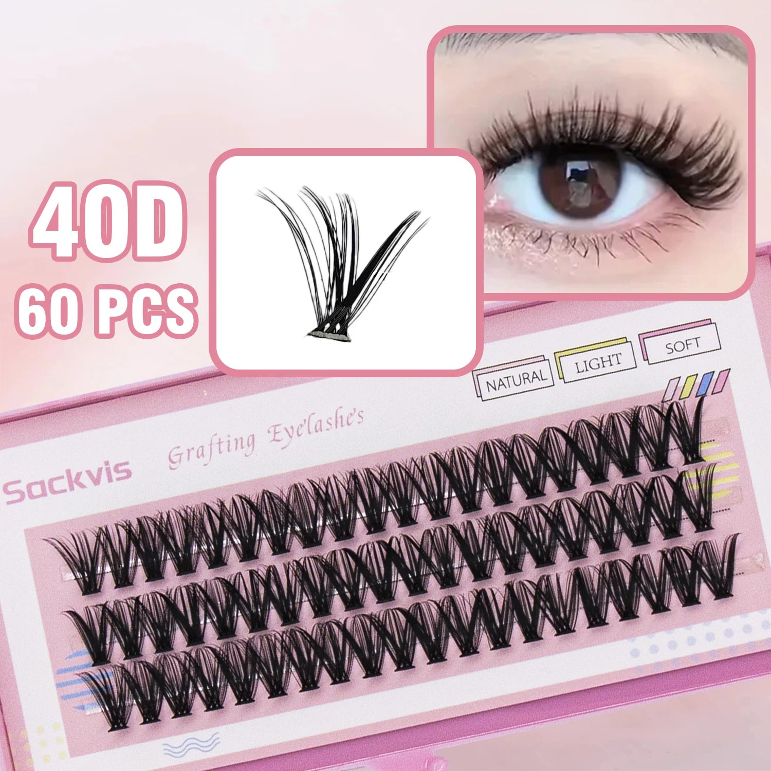 10 Boxes 40D 9-14mm C Curl Wholesale Individual Lashes Makeup False Eyelashes Extension Faux Mink Wispy Eyelash Tool Diy