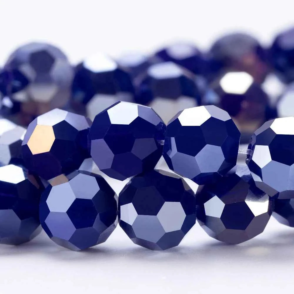 3 4 6 8mm Round Crystal Beads Faceted Colorful Glass Beads Loose Spacer Bead for Jewerly Making Needlework Bracelet Necklace DIY