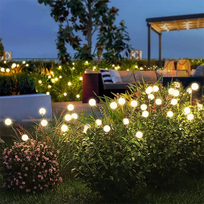 6/10 LED Solar Garden Lights Powered Firefly Lights Outdoor Garden Decoration Landscape Lights Firework Firefly Lawn Lamps