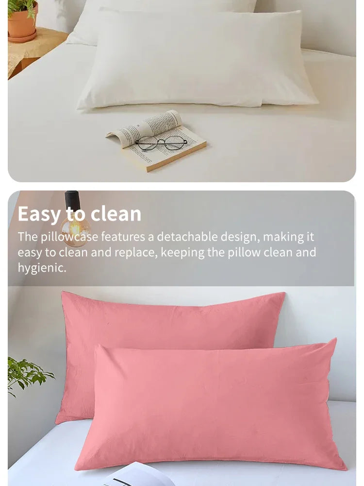 2pcs Brushed Pillowcase Soft Breathable Pillowcase Premium Quality Pillow Covers For Bedroom Sofa Home Decor