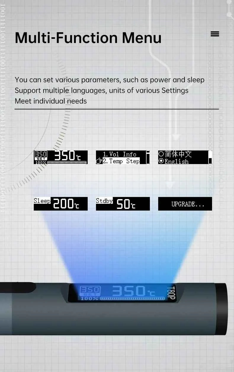 ALIENTEK T80 T80P Soldering iron DC 20V 80-450℃ Adjustable Temperature Precision Repair Station PD 100W Portable Heat Tool