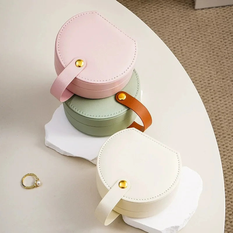 Mini Jewelry Organizer Display Travel Jewelry Case Boxes Earrings Necklace Ring Portable Handbag Jewelry Box Leather Storage