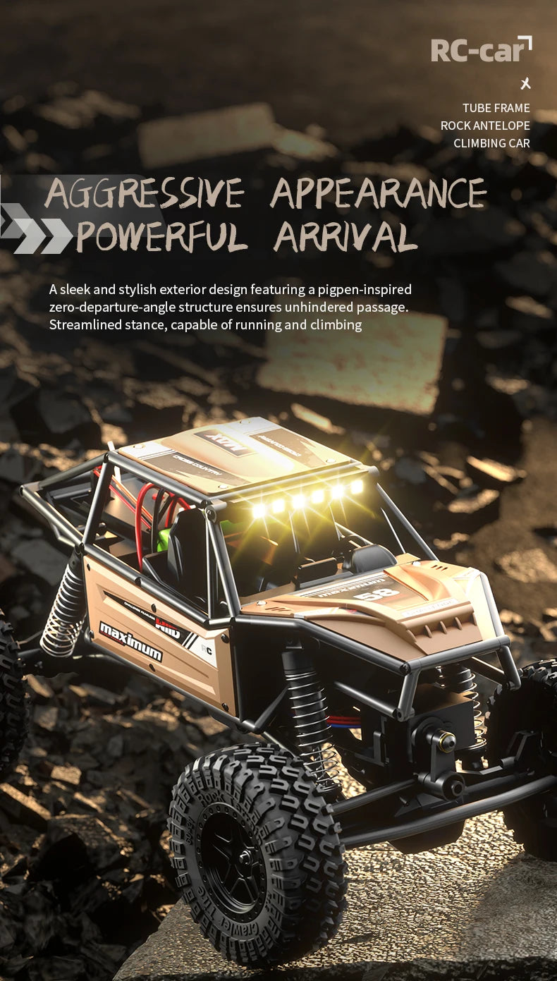 1/18 RC Climbing Car 4WD Off-road Remote Control Vehicle RTR Rock Crawler Big-wheel 4x4 Electric Truck Model Toys for Kids