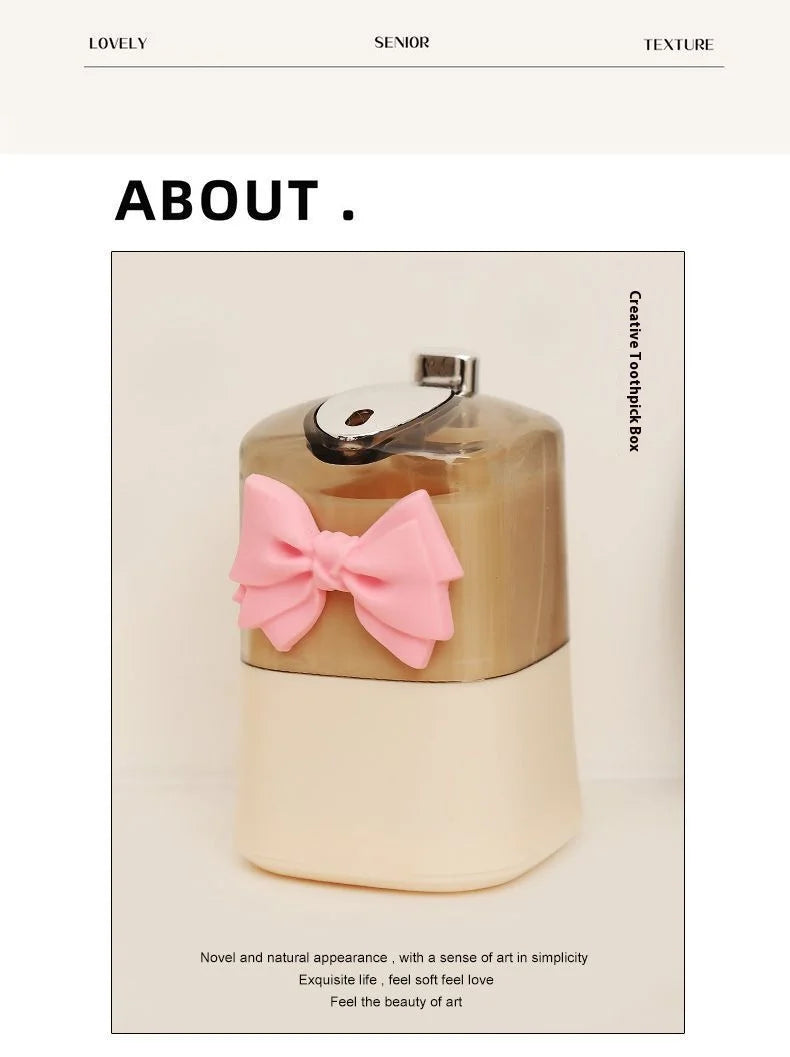 The creative toothpick box automatically pops out a new portable cartoon toothpick holder for both home and commercial use