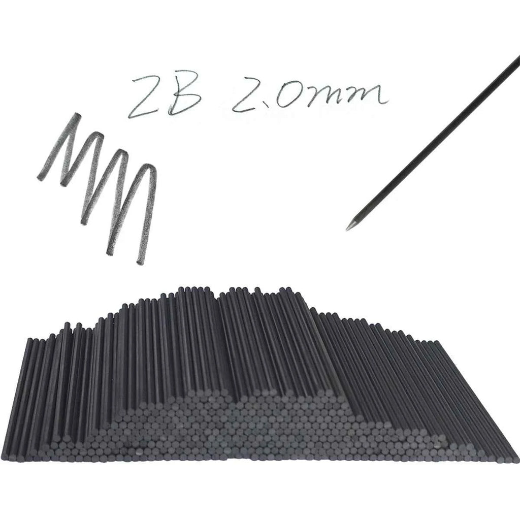 400Pcs/box 2.0mm 2B Mechanical Pencil Refill Mechanical Pencil Leads 2B Pencil Automatic Pencil Core Refill School Black