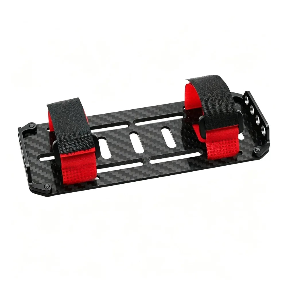 Black Carbon Fiber Battery Mounting Plate for RC Car 1:10 Scale RC Crawler Cars Axial SCX10 CC01 F350 D90 RC4WD Model Toy Part