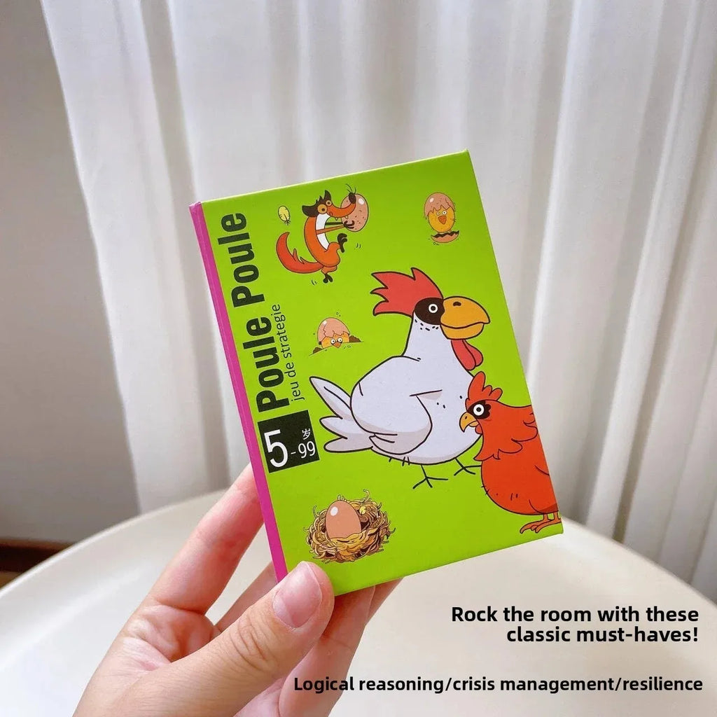 Chiu Chiu Chicken Board Game for Kids Ages 5-8, Family Card Party Game, Educational Intellectual Toy Gift