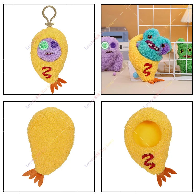 Original Fuggler Plush Keychain Ugly Monster Screech Munch Rabid Rabbit Wide Eyed Weirdo Annoyed Alien Stuffed Peluche Toys