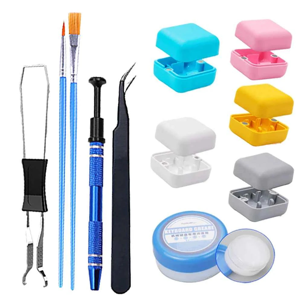 Mechanical Keyboard Kit Switch Puller Opener Keycaps Puller Switch Lubrication Package for Mechanical Gamer Hot Swap Keyboard