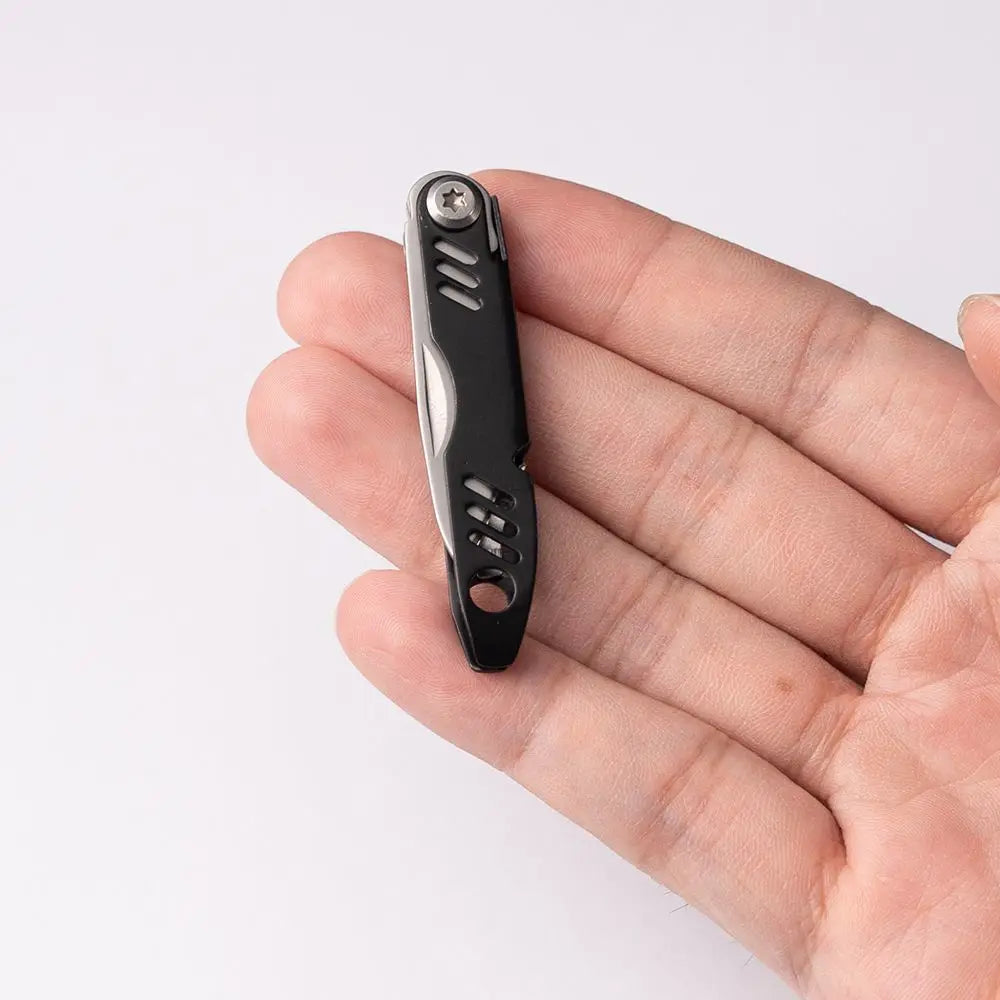 Mobile phone card pick-up needle, keychain, batch bottle opening, multi-functional folding and cutting knife, portable
