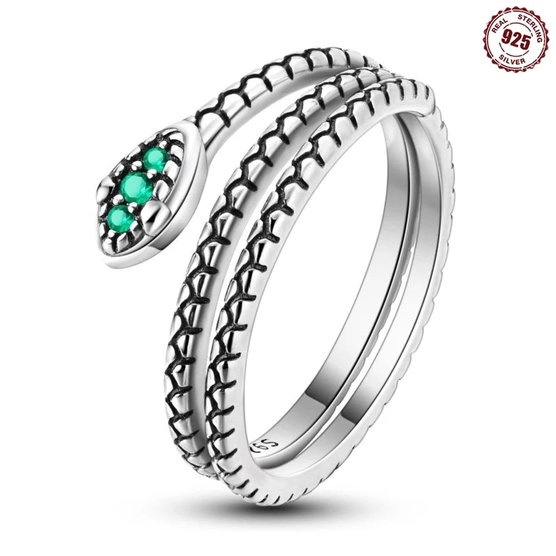 MISEFF Real 925 Sterling Silver Double Rings Simple Color Zircon Rings For Wedding Engagement Birthday Silver Jewelry Gift