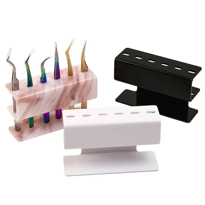 1PC Eyelash Tweezers Storage Rack Tweezer Organizer  Stand Eyelash Extension Holder Tools Makeup Beauty Shelf 6/8 Holes
