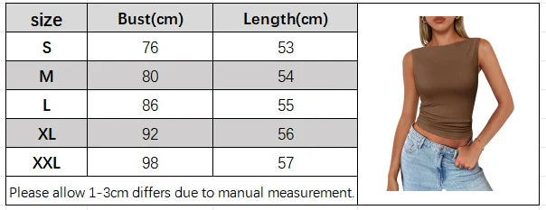 Spring Summer 2026 New Women's Vest Sleeveless Slim-fit Fashionable and Sexy Top for Women Y2K Clothing