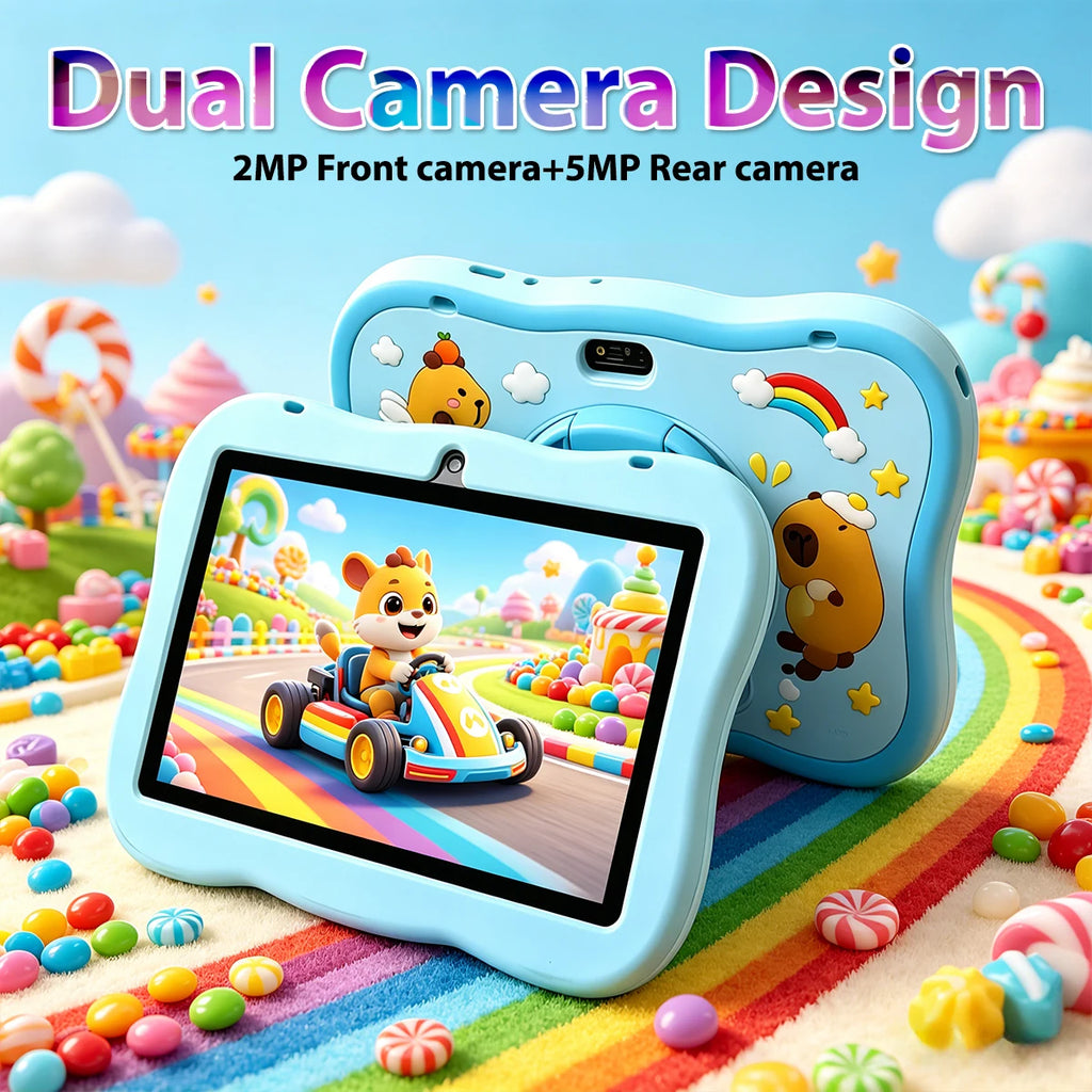 2026 Kids Tablet Android 14 7 Inch Octa Core 4GB RAM 64GB ROM 3500mAh HD Display Tablet Children's Gift
