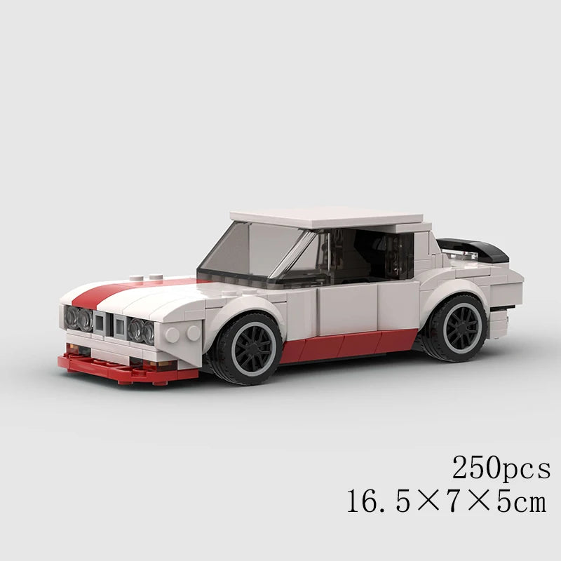 MOC Car Speed RX7 AE86 Chiron R8 Creative Racing Vehicle Model Building Block Super Race brick City Rally Sport Toy Technical