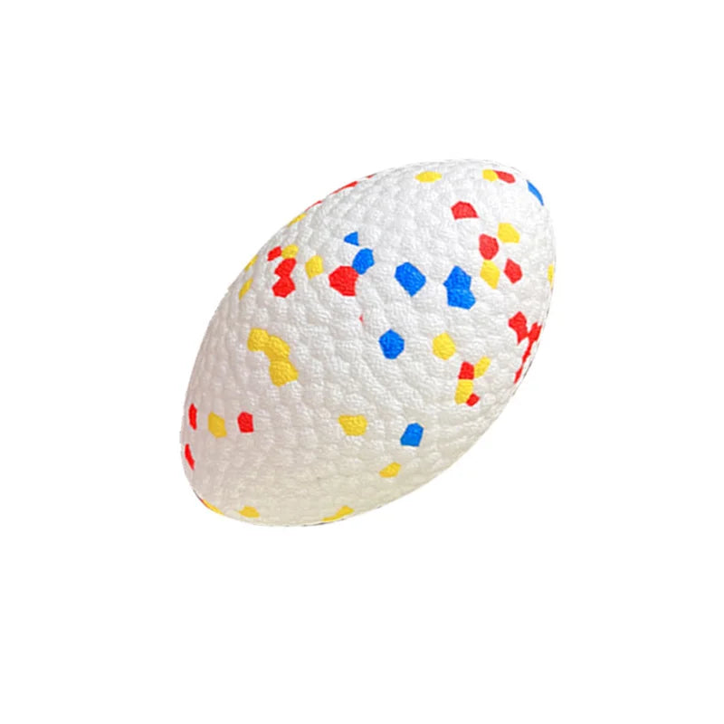 WHITE Color Durable Dog Football Toy For Tough Chewers And Fetch