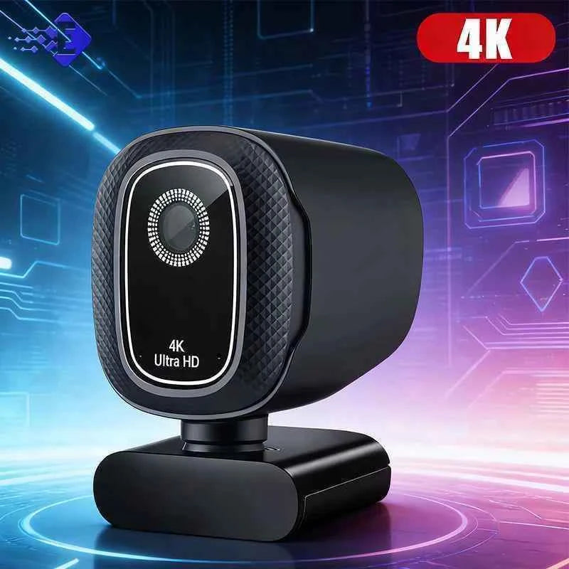 Webcam 4k Streaming Web Camera 1080p 30fps Usb Camera Free Screen Rotation With Dual Ai Noise-cancelling Mic For Tiktok/youtube