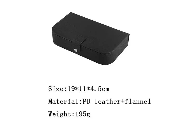 Portable Jewelry Box Jewelry Organizer Display Travel Jewelry Case Boxes Button Pu Leather Storage Zipper Jewelers Packaging