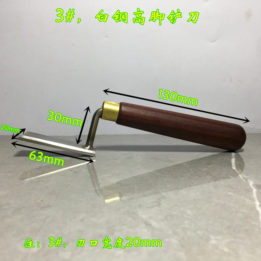 1 Set High Foot Shovel Woodworking Trimming Special Carving Chisel Flat Bottom Gooseneck Shovel Knife Hand Hardware Tools